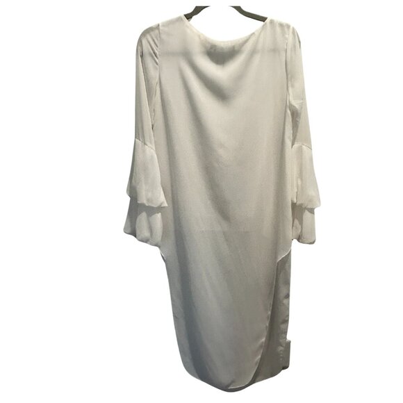 Alpha & Omega White Ruffle Sleeve Blouse - Size Small - Picture 2 of 4